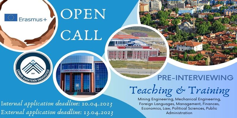Erasmus + KA171: Teaching and Training Activities at Cankiri Karatekin Universities in Turkey. AN OPEN CALL! 