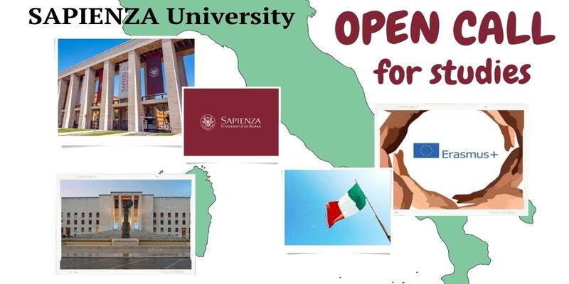 Еразмус + КА171: академічна мобільність на базі Університету «Сапієнца» м. Рим (Італія). КОНКУРС ВІДКРИТО!